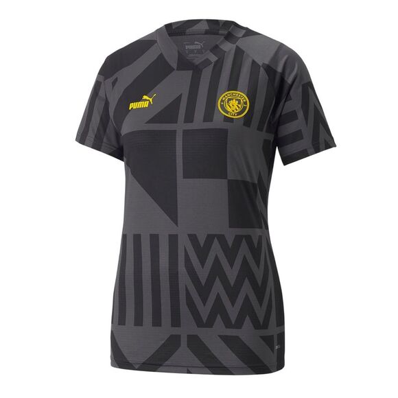 Puma Mens Prematch Manchester City FC Jersey / Black/Yellow